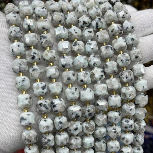 Single Gemstone Beads, Natural Stone, Square, fashion jewelry & DIY & faceted, mixed colors, 8mm Approx 38 cm 