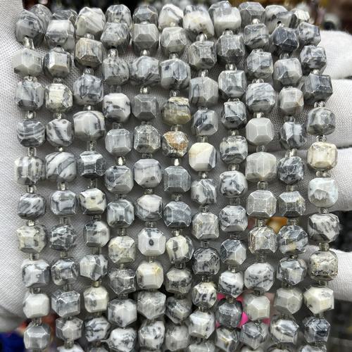 Einzelne Edelstein Perlen, Karte-Stein, Quadrat, Modeschmuck & DIY & facettierte, gemischte Farben, 8mm, Länge:ca. 38 cm, verkauft von Strang