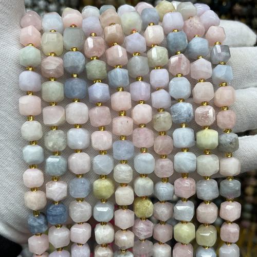 Morganite Beads, Square, fashion jewelry & DIY & faceted, mixed colors, 8mm Approx 38 cm 