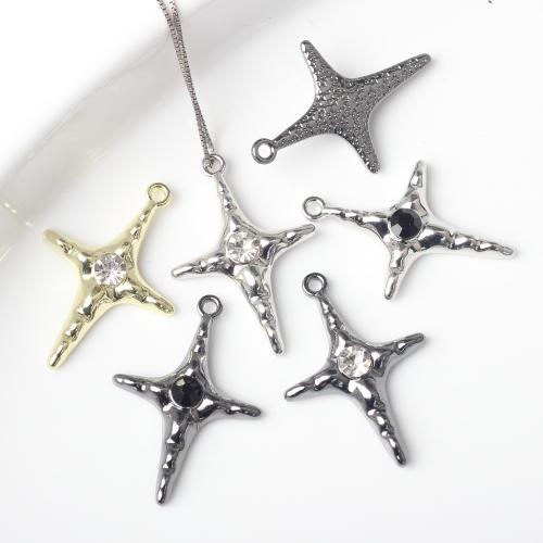 Zinc Alloy Cross Pendants, with Cubic Zirconia, plated, fashion jewelry & DIY Approx 
