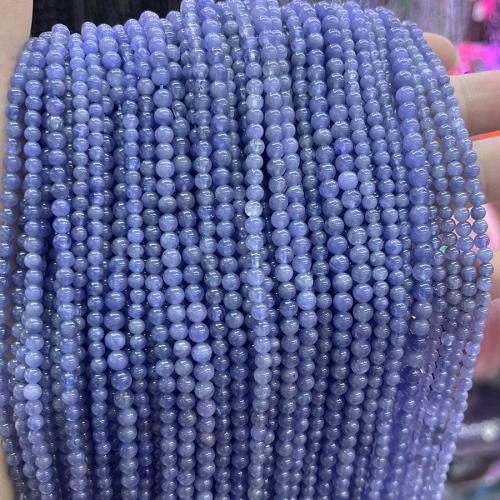 Tanzanite Beads, Round, fashion jewelry & DIY blue Approx 38 cm 