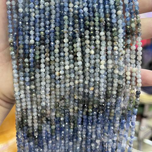 perles de disthène bleu, Rond, bijoux de mode & DIY & facettes, couleurs mélangées, 3mm Environ 38 cm, Vendu par brin