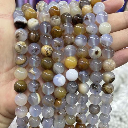 Natural Purple Agate Beads, Round, fashion jewelry & DIY mixed colors Approx 38 cm 