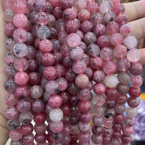 Rhodonit Perlen, Rhodonitis, rund, Modeschmuck & DIY & verschiedene Größen vorhanden, gemischte Farben, Länge:ca. 38 cm, verkauft von Strang