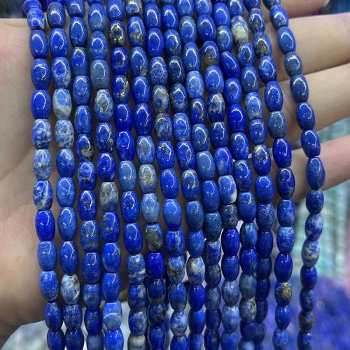 Natural Lapis Lazuli Beads, barrel, fashion jewelry & DIY, lapis lazuli, Length about 5-7mm Approx 38 cm 