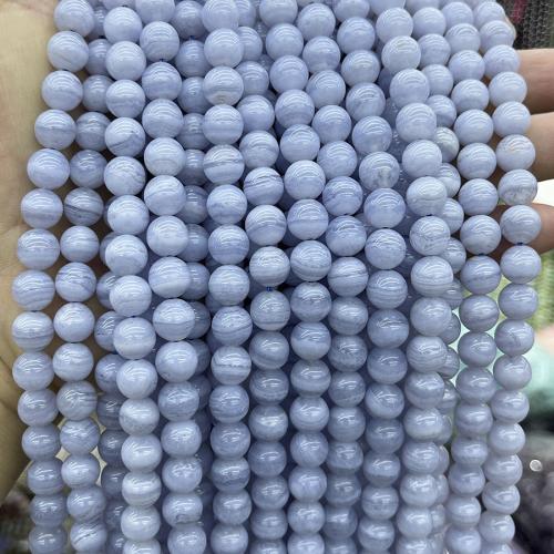 Natürliche violette Achat Perlen, Violetter Achat, rund, Modeschmuck & DIY & verschiedene Größen vorhanden, violett, Länge:ca. 38 cm, verkauft von Strang