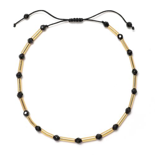 Bracelets de perle de bijou en verre, perles de rocaille en verre, avec Cordon de noeud, fait à la main, bijoux de mode & réglable & pour femme, plus de couleurs à choisir Environ 16-20 cm, Vendu par PC