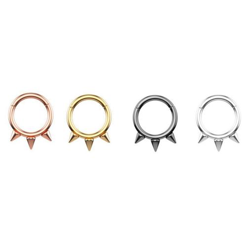 Bijoux de Piercing nez en acier inoxydable, Acier titane, Placage, normes différentes pour le choix & pour femme, plus de couleurs à choisir, Vendu par PC