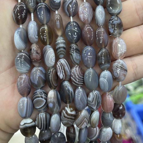 Natural Persian Gulf Agate, Flat Oval, fashion jewelry & DIY, mixed colors, Length about 10-14mm Approx 38 cm 