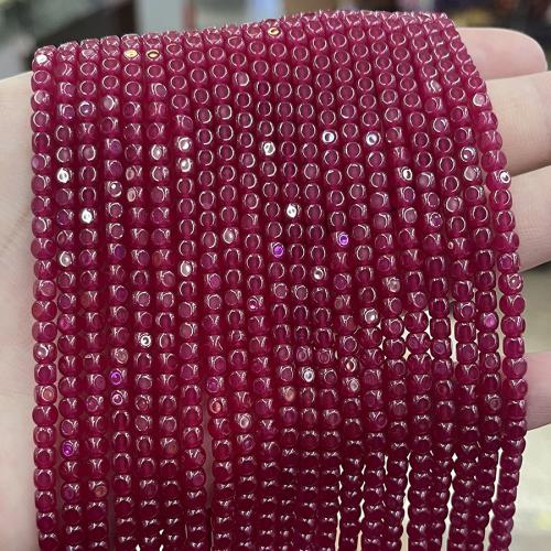 рубиновый оксид алюминия, Квадратная форма, ювелирные изделия моды & DIY & разный размер для выбора, пурпурный, длина:Приблизительно 38 см, продается Strand