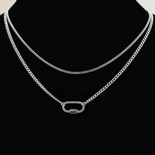 Titanium Steel Jewelry Necklace, plated, for woman 