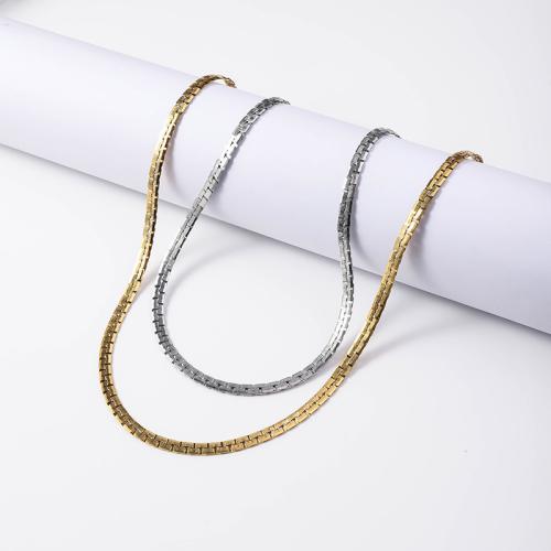 Titanium Steel Chain Necklace, with 5cm extender chain, plated, Unisex cm [