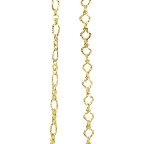 Brass Figaro Chain, plated & DIY [