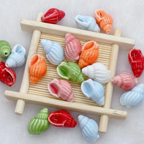 Colorful Plated Porcelain Beads, DIY 21mm Approx 2mm [