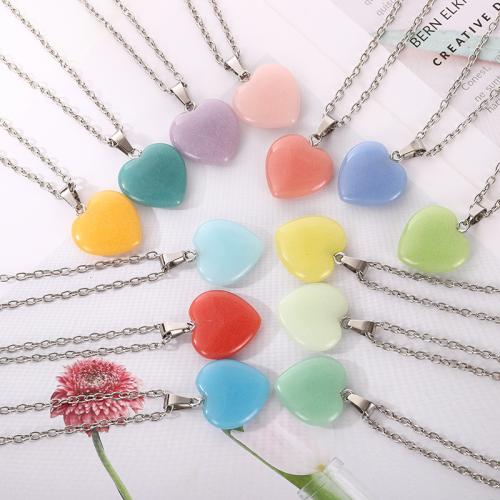 Zinc Alloy Necklace, with Night-Light Stone, polished, for woman & luminated cm [