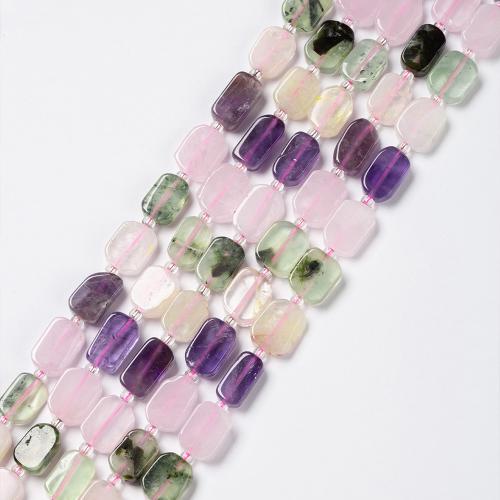 Бусины из одного камня, Полудрагоценный камень, Прямоугольная форма, ювелирные изделия моды & DIY, разноцветный, 12mm, длина:Приблизительно 38 см, продается Strand