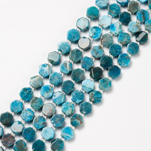 Apatite Beads, Apatites, Hexagon, fashion jewelry & DIY, mixed colors, 9mm Approx 38 cm 
