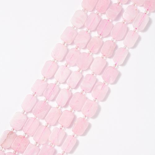 Natural Rose Quartz Beads, Rectangle, fashion jewelry & DIY, pink Approx 38 cm 