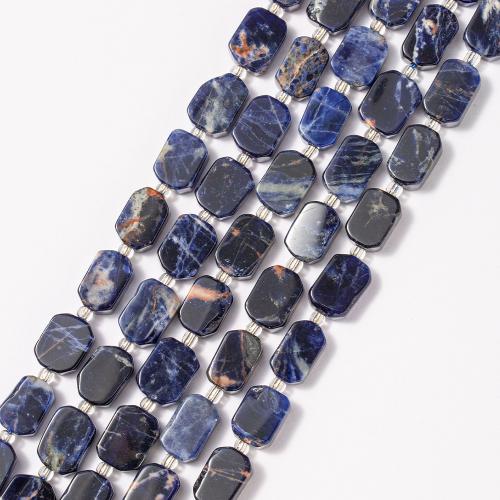 Sodalite Beads, Rectangle, fashion jewelry & DIY, mixed colors Approx 38 cm 