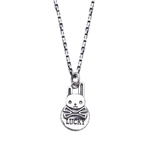Sterling Silver Jewelry Necklace, 925 Sterling Silver, Rabbit, fashion jewelry & for woman 