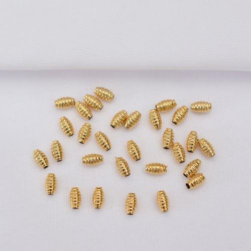 Brass Spacer Beads, Oval, gold color plated, DIY Approx 1.5mm, Approx 