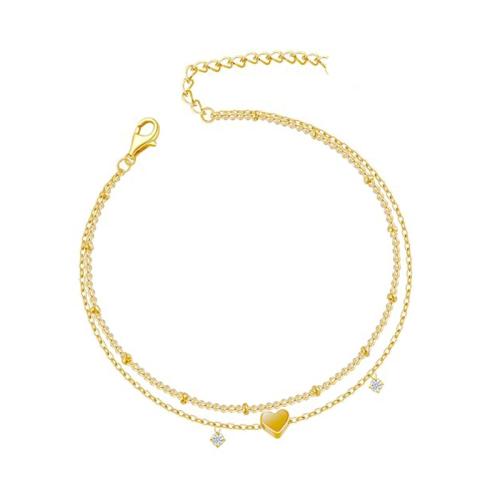 Cubic Zirconia Micro Pave Brass Bracelet, with Plastic Pearl, plated & micro pave cubic zirconia & for woman cm [
