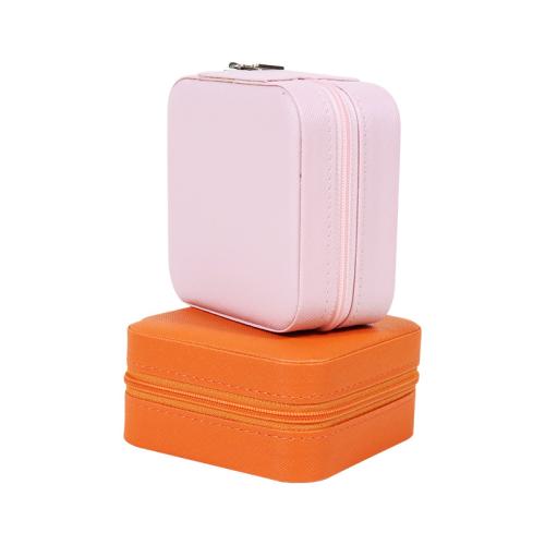 Storage Box, PU Leather, with Flocking Fabric, portable & dustproof 