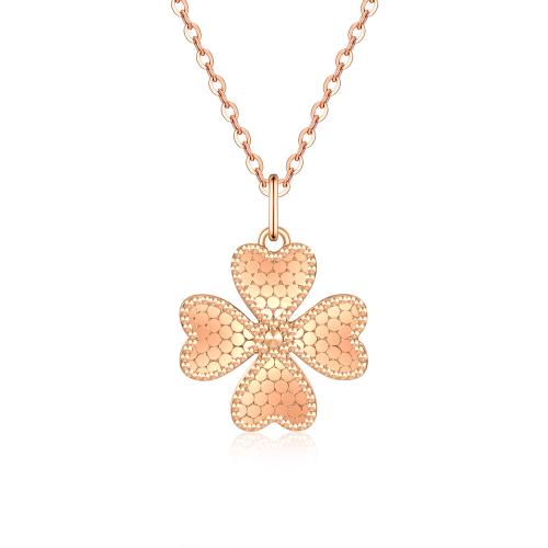 925 Sterling Silver Necklace, with 2inch extender chain, Four Leaf Clover, fashion jewelry & for woman Approx 15.7 Inch 