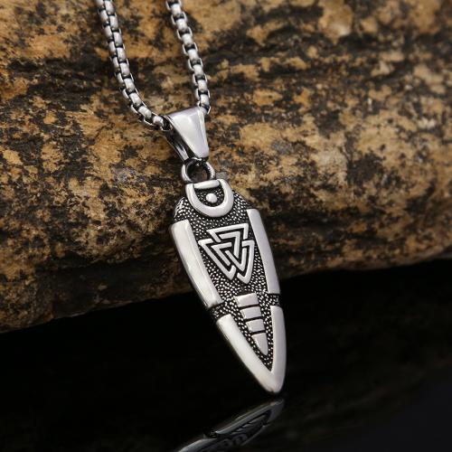 Stainless Steel Jewelry Necklace, 304 Stainless Steel, polished, fashion jewelry & Unisex Approx 60 cm [