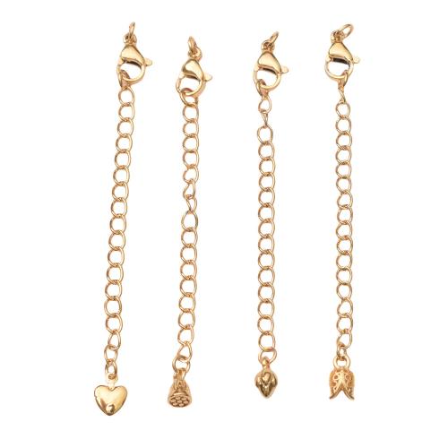 Brass Extender Chain, gold color plated & DIY cm 