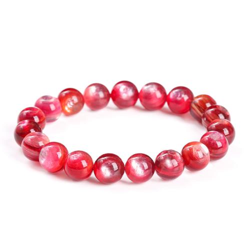 Quartz Bracelet, Round, handmade & for woman, pink Approx 7-9 Inch 