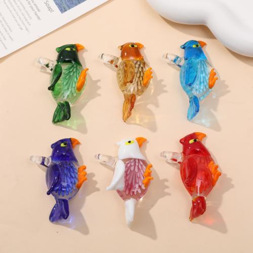 Кулоны лэмпворк в форме животного, Лэмпворк, попугай, ювелирные изделия моды & DIY, Много цветов для выбора 12ПК/сумка, продается сумка