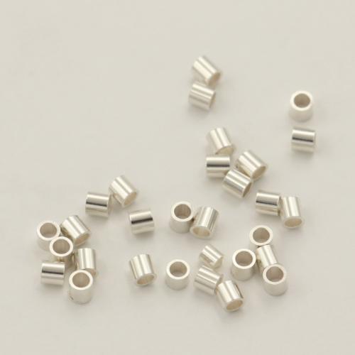 Sterling Silber Tube Perlen, 925er Sterling Silber, Zylinder, DIY & verschiedene Größen vorhanden, verkauft von PC[
