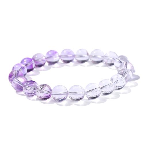 Super sept cristaux bracelet, Rond, fait à la main, dégradé de couleur & normes différentes pour le choix & pour femme, violet Environ 7-8 pouce, Vendu par PC[