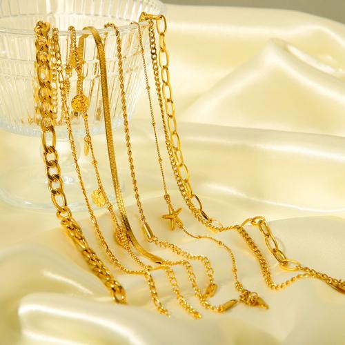 Stainless Steel Anklets Jewelry, 304 Stainless Steel, with 5cm extender chain, Vacuum Ion Plating, fashion jewelry & for woman, golden Approx 20 cm 