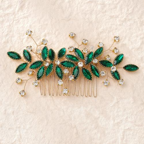 Bridal Decorative Hair Comb, Zinc Alloy, with Crystal & for woman & with rhinestone [