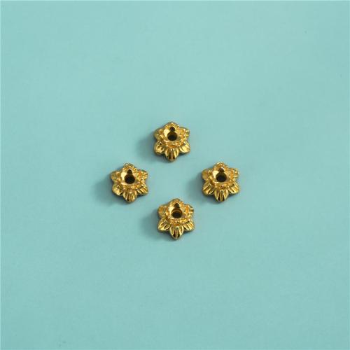 Chapeaux de perle en argent pur, argent sterling 925, Pétales, DIY, doré Environ 1.8mm, Vendu par PC[