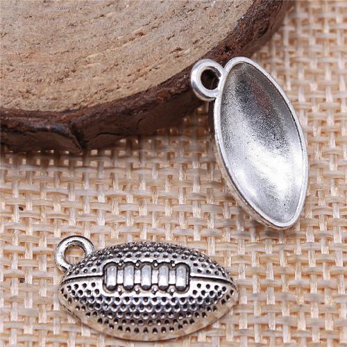 Zinc Alloy Jewelry Pendants, Rugby Ball, antique silver color plated, vintage & fashion jewelry & DIY 