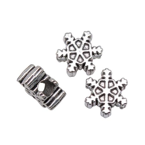 Zinc Alloy Jewelry Beads, Snowflake, antique silver color plated, vintage & fashion jewelry & DIY [