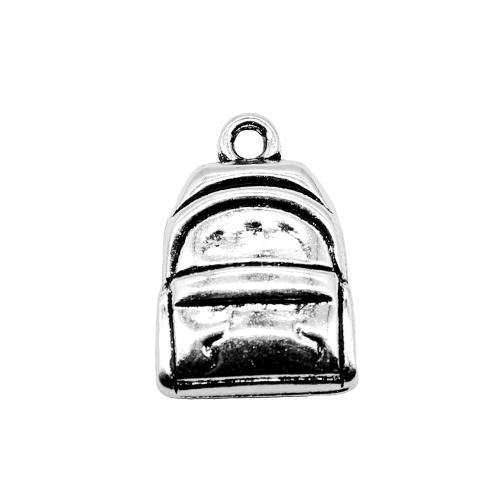 Zinc Alloy Jewelry Pendants, Schoolbag, antique silver color plated, vintage & fashion jewelry & DIY 