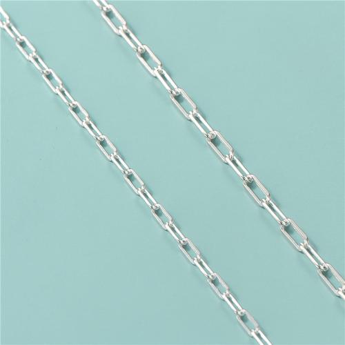 Стерлингового серебра ювелирные изделия цепь, 925 пробы, Мужская & разный размер для выбора, серебряный, продается PC