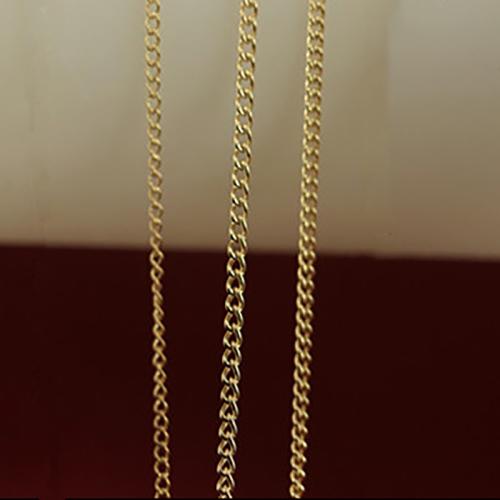 Oro-llenado Cadena para collar, Bricolaje & diverso tamaño para la opción, Vendido por m
