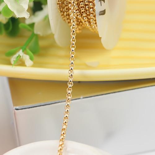 Oro-llenado Cadena para collar, Bricolaje & diverso tamaño para la opción, Vendido por m