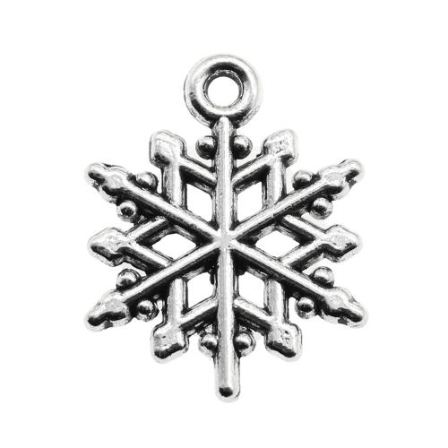 Zinc Alloy Jewelry Pendants, Snowflake, antique silver color plated, vintage & fashion jewelry & DIY 