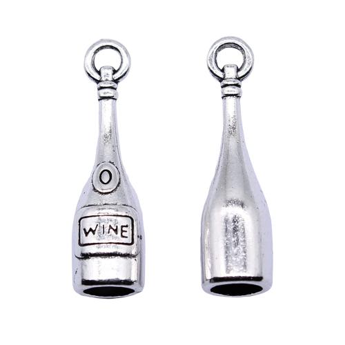 Zinc Alloy Jewelry Pendants, Winebottle, antique silver color plated, vintage & fashion jewelry & DIY 