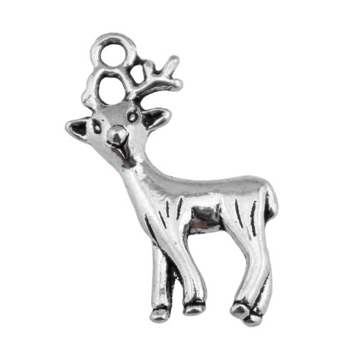 Zinc Alloy Animal Pendants, Deer, antique silver color plated, vintage & fashion jewelry & DIY 