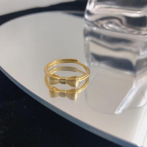 Палец кольцо-латунь, Латунь, Бантик, ювелирные изделия моды & Женский, размер:7, продается PC