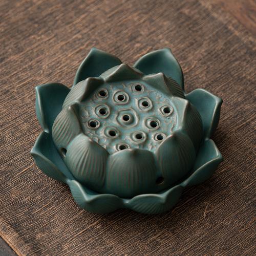 Porcelain Incense Burner, Lotus, for home and office & durable 