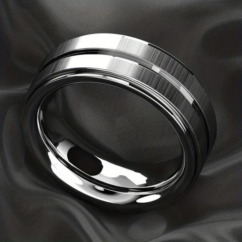 Edelstahl Fingerring, 304 Edelstahl, Modeschmuck & unisex & verschiedene Größen vorhanden, Silberfarbe, verkauft von PC