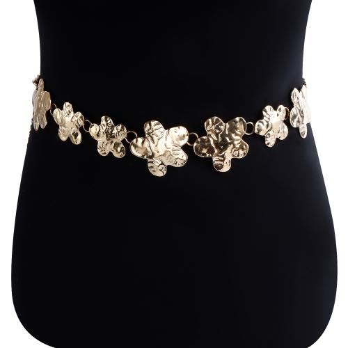 Body Chain Jewelry, Zinc Alloy, Flower, gold color plated, for woman 